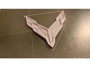 corvette c8 logo 3d print model - Mito3D