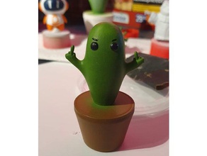 dont give fucktus cactus fuck you fun funny middle finger 3d print model - Mito3D