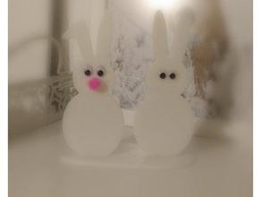 coniglietto di pasqua easy print osterhase coniglio creality ender 3 carino la decorazione design uovo facile keychain ragazzi il dolci bianco 3d print model - Mito3D