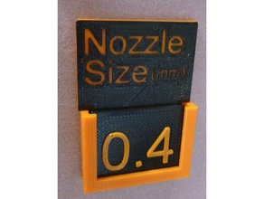 nozzle size indicator number sign 3d print model - Mito3D