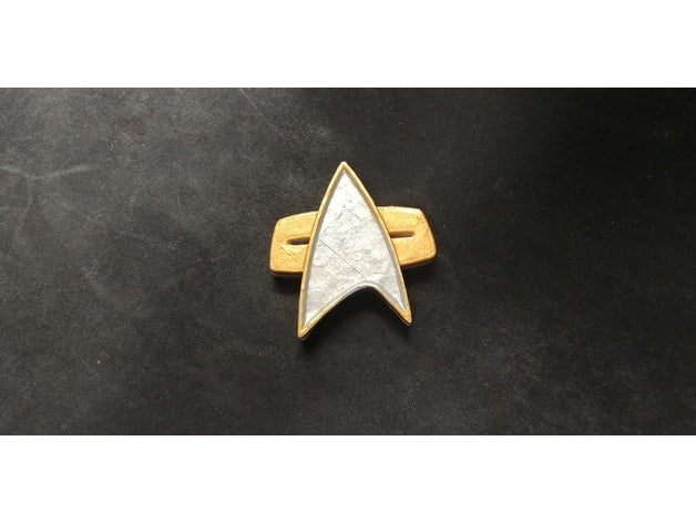 star trek communicator badge accessory combadge cosplay first contact robotics generations magnets nemesis ds9 tng voyager 3D print model - Mito3D