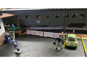 k-rail barrier rail o scale model trains o-gauge 3d print model - Mito3D