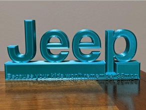 jeep nameplate 3d print model - Mito3D