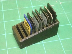 sd card storage rack 3d print model - Mito3D