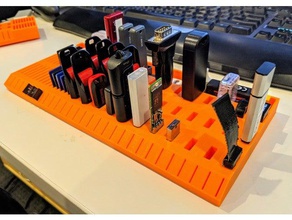 usb sd microsd desk organiser organizer micro card holder stick 3d print model - Mito3D