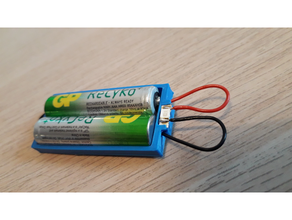 led holder aaa battery box 3d print model - Mito3D