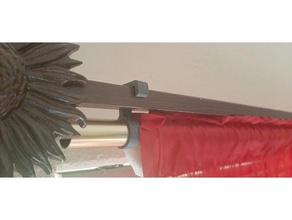 curtain pole thing rail 3d print model - Mito3D