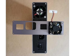 snapmaker 20 fuente de alimentación 40 mm del ventilador la placa posterior mod 3d print model - Mito3D