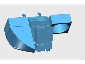 bondtech bmg-x2 40mm Teil cooling fan duct assembly aufgegeben bmg chimera Kanal e3d-Chimäre hotend 3d print model - Mito3D