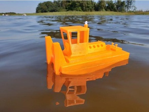 mini rc springer tirón barco afloja 3d print model - Mito3D