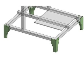 am8 legs bracket mount upgrade v-slot anet 3d print model - Mito3D