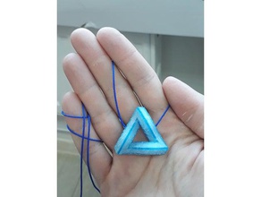 penrose triangle pendant 2 dual extrusion 3d print model - Mito3D