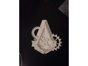 assassin's creed logo 3d assassins gears symbol 3d print model - Mito3D