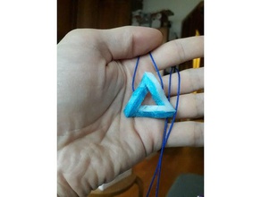 penrose triangle pendant 3 dual extrusion 3d print model - Mito3D