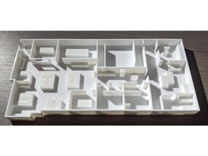 office floor plan - thicker 3d print model - Mito3D
