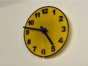 simple affichage du cadran de l'horloge horloge mur 3d print model - Mito3D