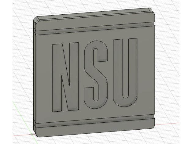 nsu zeichen logo 3D print model - Mito3D