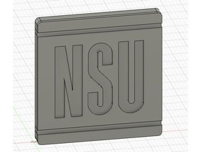 nsu zeichen logotipo 3d print model - Mito3D
