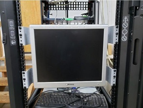 19 Zoll rack, monitor-Halterung Halterung monitor server-rack 3d print model - Mito3D