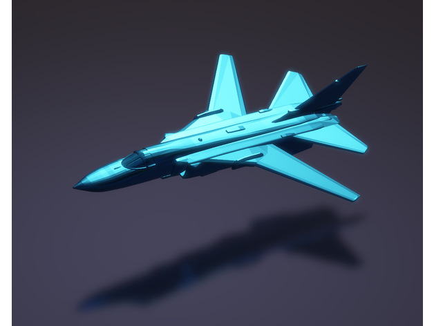 sukhoi su-24 fencer aeronaves bomber esgrimista miniatura rússia vvs 3D print model - Mito3D