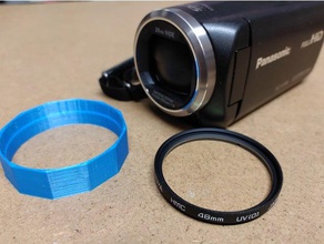 filterring -kappe video kamera filtre hc-v180 panasonic 3d print model - Mito3D