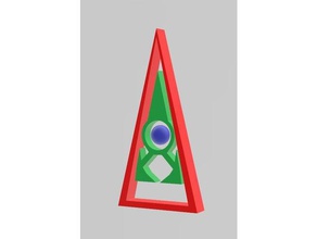multi-material 3d shape-1 shape sphere triangle 3d print model - Mito3D