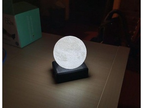 stand base di illuminazione luna lampada alimentata a batteria la spia del cavalletto 3d print model - Mito3D