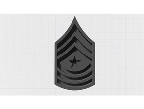 el sargento mayor de chevron américa insignia corp primera clase las principales los infantes marina militar prop rango usmc 3d print model - Mito3D