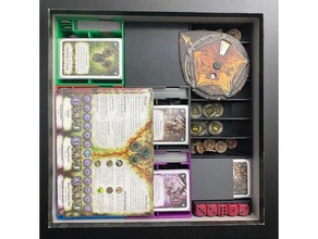 chaos old world + horned rat - insert organizer sleeved cards boardgame inserts 3d print model - Mito3D