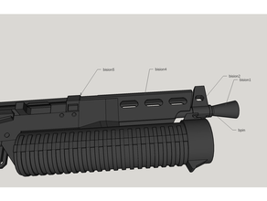 pp 19 bizon 1 escala de la proposición airsoft arma fuego las armas pubg rusia militares rusos 3d print model - Mito3D