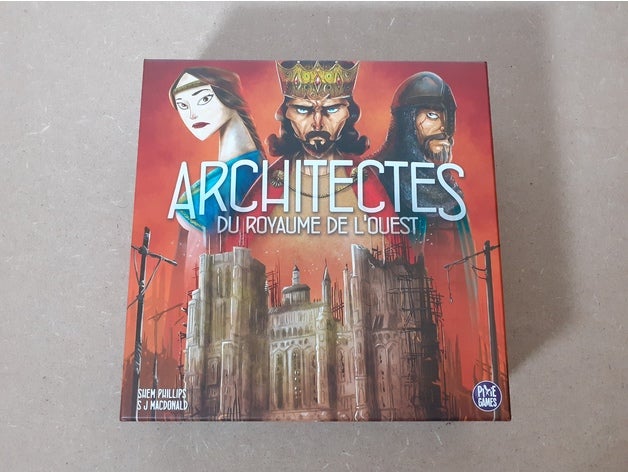 architects west kingdom insert sleeved card boardgame inserts game sleeve 3D print model - Mito3D