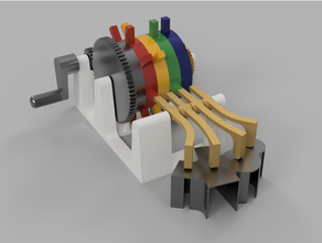 mechanische drum machine box Maschine Musik programmierbar ist 3d print model - Mito3D