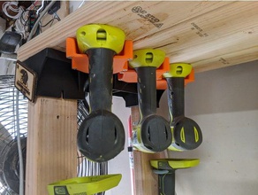 overhead ryobi tool hanger 18v mount one 3d print model - Mito3D