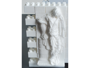 montini Prinzessin sofia tombstone-Wand-set-lego kompatibel block bouwstenen Steine briques Bausteine lego-kompatibel die Erleichterung Skulptur tombstone 3d print model - Mito3D