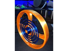 swept 4 spoke balance wheel watch escapement mechanical toy 3d print model - Mito3D