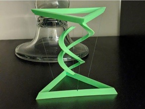 floating tensegrity helix engineering openscad structure tension 3d print model - Mito3D