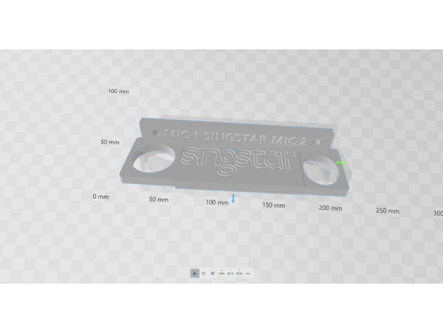 os microfones singstar titular colgador microfono suporte de microfone a música 3D print model - Mito3D