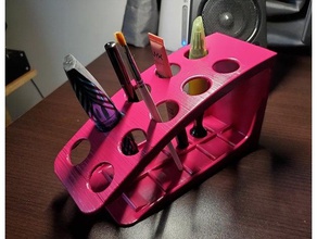 brush caddy holder makeup organizer 3d print model - Mito3D