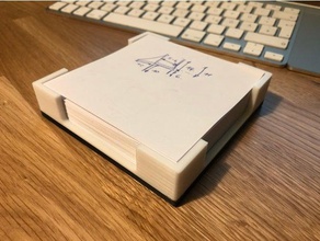 note block holder zettelbox - good recycling your old notes sticky 3d print model - Mito3D