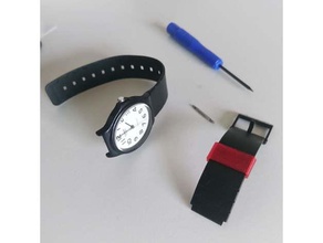 casio strap keeper holder mq24 replacement watch 3d print model - Mito3D