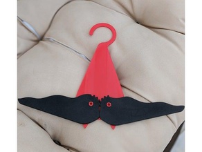 bat hanger clothes coat 3d print model - Mito3D