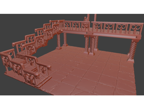 stairways hell - modulable infernal dnd tiles dungeons dragons fantasy terrain openlock pathdfinder pathfinder stairs 3d print model - Mito3D