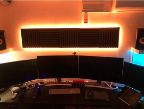 led strip acoustic foam mounting system 3d print model - Mito3D