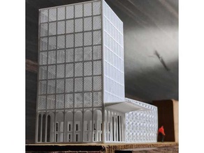 office building Architektur die Blöcke Gebäude Fassade miniture transparent 3d print model - Mito3D