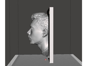 mellow man 3d sculpture busts face headphones wall hanger mount 3d print model - Mito3D