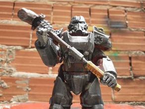 super slitta ovest tek power armor acessory articolato figura fallout 4 3d print model - Mito3D
