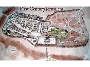 jerusalem-Modell der alten Stadt 3d print model - Mito3D