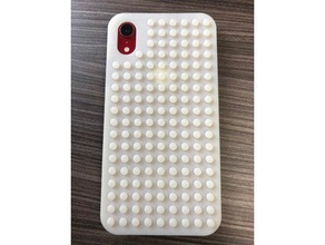 lego iphone xr case compatible 3d print model - Mito3D