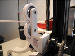 ender 3 -mit zwei Rädern-filament-guide Oberseite montiert filament rollt 3d print model - Mito3D