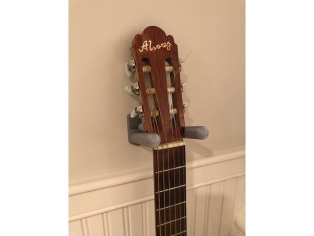 classical guitar hanger 3D print model - Mito3D